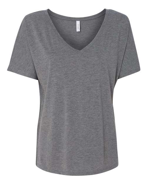 Bella + Canvas 8815 Womens Slouchy V-Neck Tee - Grey Triblend - HIT a Double