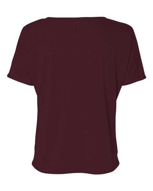 Bella + Canvas 8815 Womens Slouchy V-Neck Tee - Maroon - HIT a Double