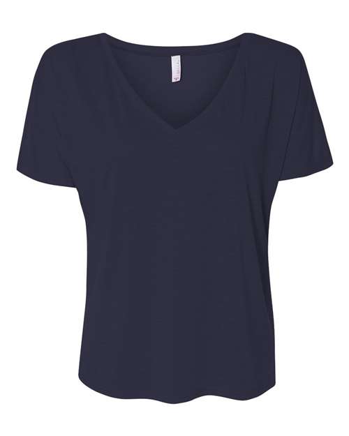 Bella + Canvas 8815 Womens Slouchy V-Neck Tee - Midnight - HIT a Double