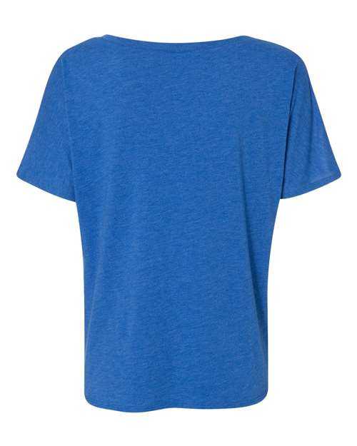 Bella + Canvas 8815 Womens Slouchy V-Neck Tee - True Royal Triblend - HIT a Double