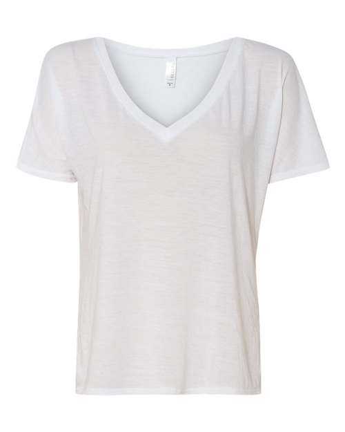 Bella + Canvas 8815 Womens Slouchy V-Neck Tee - White - HIT a Double