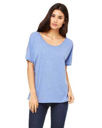 Bella + Canvas 8816 Ladies' Slouchy Scoop-Neck T-Shirt - Blue Triblend - HIT a Double