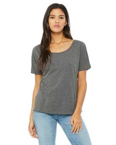 Bella + Canvas 8816 Ladies' Slouchy Scoop-Neck T-Shirt - Deep Heather Speckled - HIT a Double