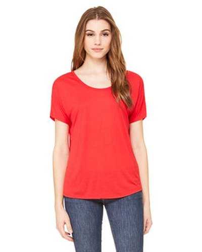 Bella + Canvas 8816 Ladies&#39; Slouchy Scoop-Neck T-Shirt - Red - HIT a Double