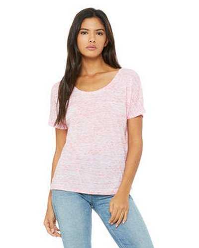 Bella + Canvas 8816 Ladies&#39; Slouchy Scoop-Neck T-Shirt - Red Marble - HIT a Double