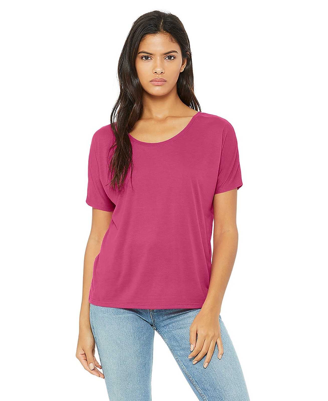 Bella + Canvas 8816 Women's Slouchy Tee - Berry - HIT a Double