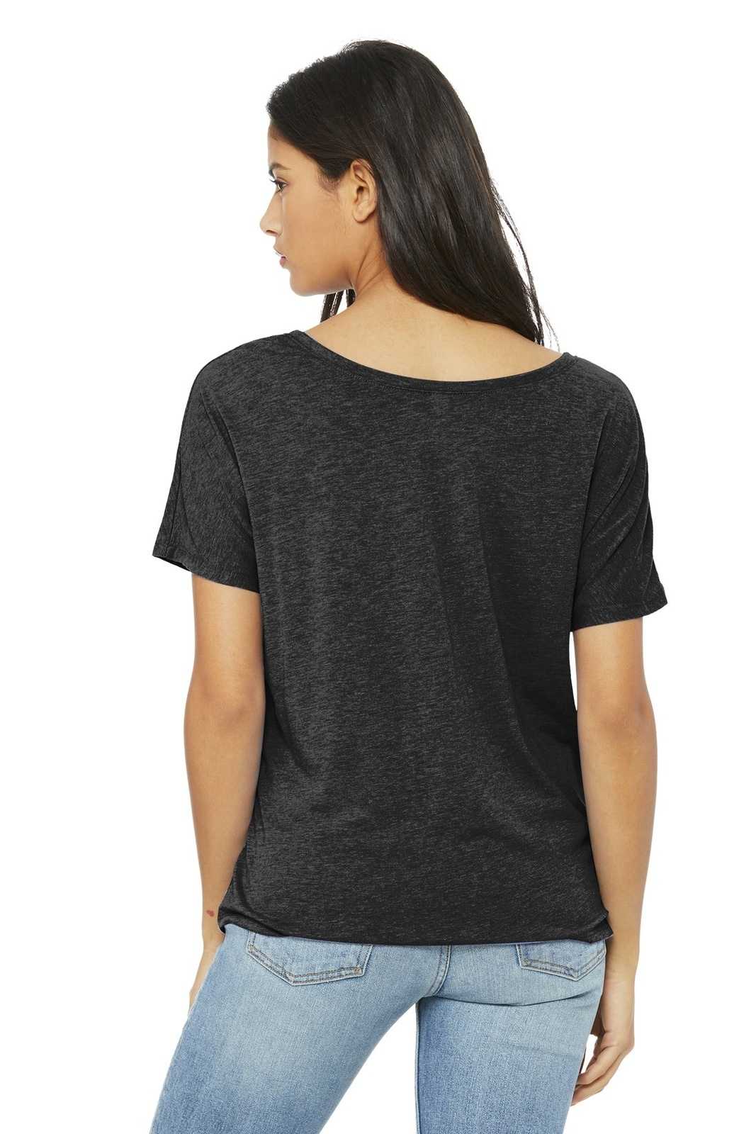 Bella + Canvas 8816 Women's Slouchy Tee - Charcoal-Black Triblend - HIT a Double
