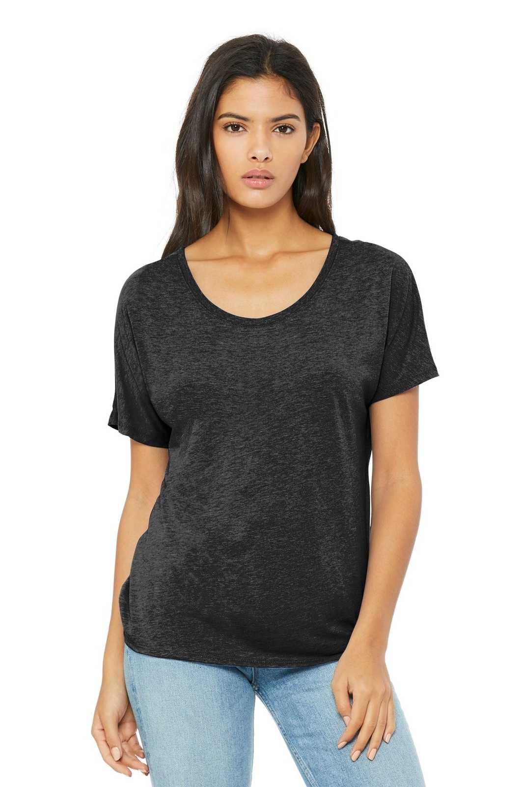 Bella + Canvas 8816 Women's Slouchy Tee - Charcoal-Black Triblend - HIT a Double