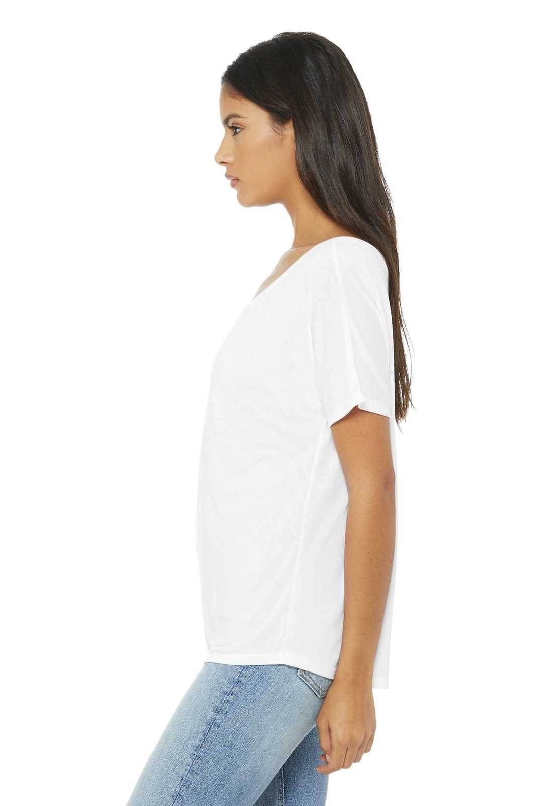 Bella + Canvas 8816 Women&#39;s Slouchy Tee - White - HIT a Double