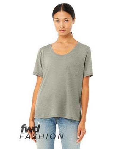 Bella + Canvas 8818B Fwd Fashion Ladies&#39; Flowy Pocket T-Shirt - Heather Stone - HIT a Double