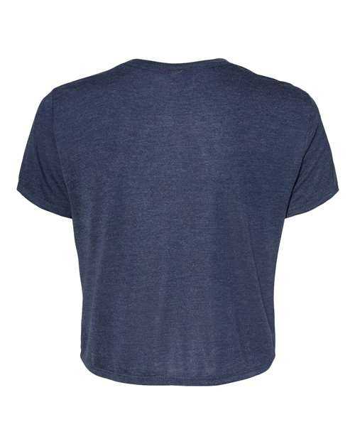 Bella + Canvas 8882 Womens Flowy Cropped Tee - Heather Navy - HIT a Double