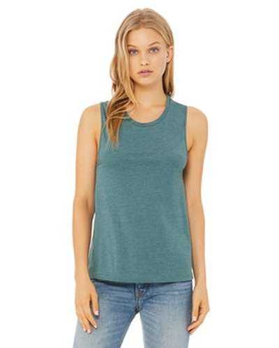 Bella + Canvas B6003 Ladies' Jersey Muscle Tank - Heather Deep Teal - HIT a Double
