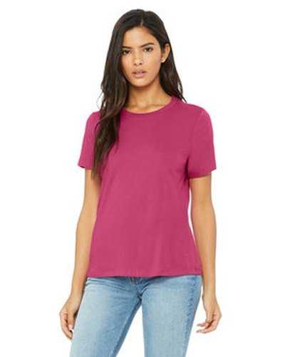 Bella + Canvas B6400 Ladies' Relaxed Jersey Short-Sleeve T-Shirt - Berry - HIT a Double
