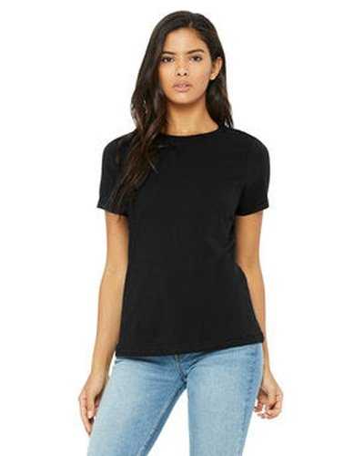 Bella + Canvas B6400 Ladies&#39; Relaxed Jersey Short-Sleeve T-Shirt - Black - HIT a Double