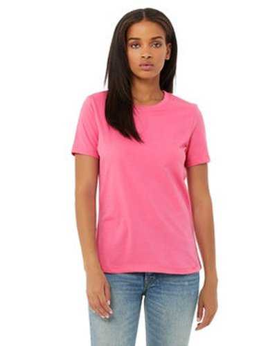 Bella + Canvas B6400 Ladies&#39; Relaxed Jersey Short-Sleeve T-Shirt - Charity Pink - HIT a Double