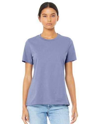 Bella + Canvas B6400 Ladies' Relaxed Jersey Short-Sleeve T-Shirt - Lavender Blue - HIT a Double