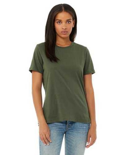 Bella + Canvas B6400 Ladies' Relaxed Jersey Short-Sleeve T-Shirt - Military Green - HIT a Double