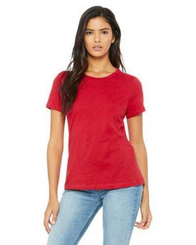 Bella + Canvas B6400 Ladies&#39; Relaxed Jersey Short-Sleeve T-Shirt - Red - HIT a Double