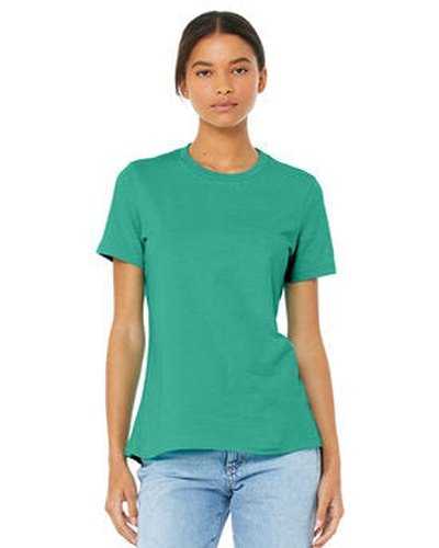 Bella + Canvas B6400 Ladies' Relaxed Jersey Short-Sleeve T-Shirt - Teal - HIT a Double