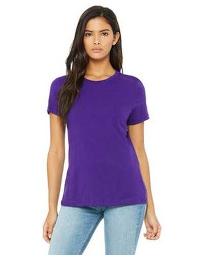 Bella + Canvas B6400 Ladies' Relaxed Jersey Short-Sleeve T-Shirt - Team Purple - HIT a Double