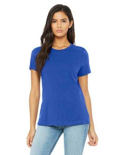 Bella + Canvas B6400 Ladies' Relaxed Jersey Short-Sleeve T-Shirt - True Royal - HIT a Double