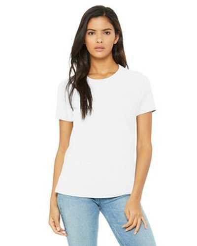Bella + Canvas B6400 Ladies&#39; Relaxed Jersey Short-Sleeve T-Shirt - White - HIT a Double