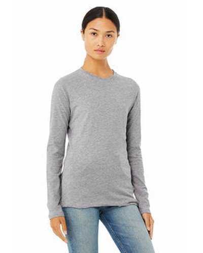 Bella + Canvas B6500 Ladies' Jersey Long-Sleeve T-Shirt - Athletic Heather - HIT a Double
