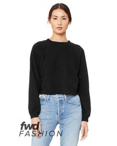 Bella + Canvas B7505 Fwd Fashion Ladies' Raglan Pullover Fleece - Black - HIT a Double
