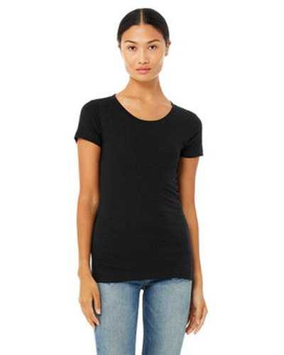 Bella + Canvas B8413 Ladies' Triblend Short-Sleeve T-Shirt - Black Heather Triblend - HIT a Double