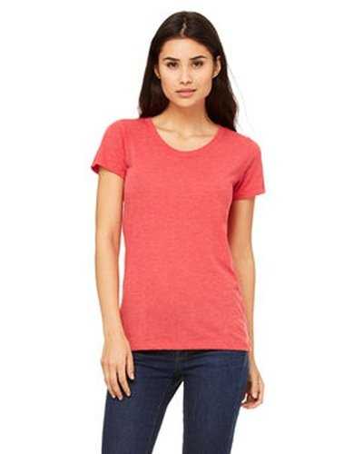 Bella + Canvas B8413 Ladies' Triblend Short-Sleeve T-Shirt - Red Triblend - HIT a Double