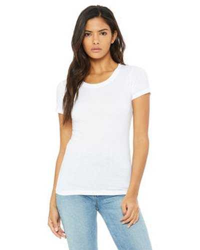Bella + Canvas B8413 Ladies' Triblend Short-Sleeve T-Shirt - Solid White Triblend - HIT a Double