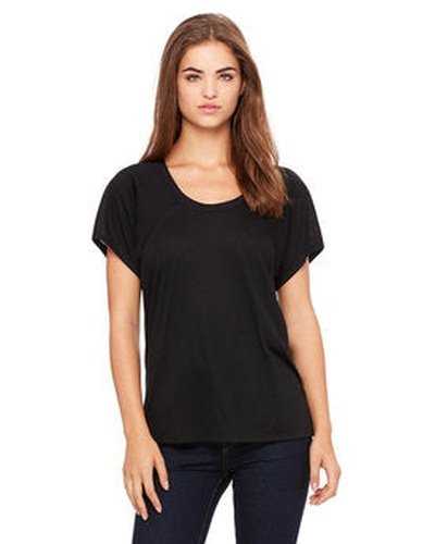 Bella + Canvas B8801 Ladies' Flowy Raglan T-Shirt - Black - HIT a Double