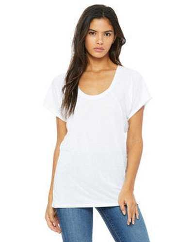 Bella + Canvas B8801 Ladies&#39; Flowy Raglan T-Shirt - White - HIT a Double