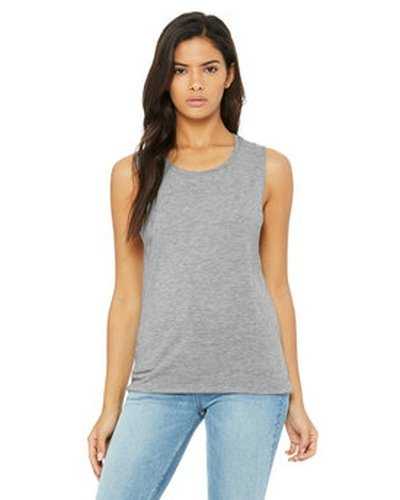 Bella + Canvas B8803 Ladies' Flowy Scoop Muscle Tank - Athletic Heather - HIT a Double