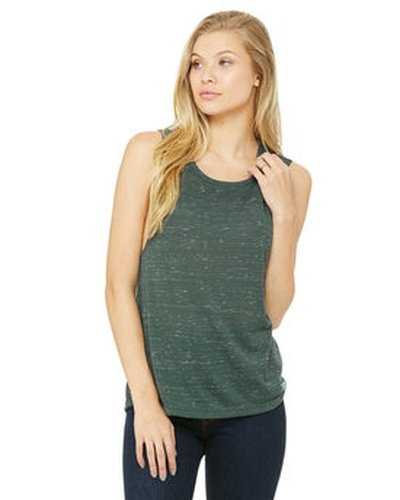 Bella + Canvas B8803 Ladies' Flowy Scoop Muscle Tank - Forest Marble - HIT a Double