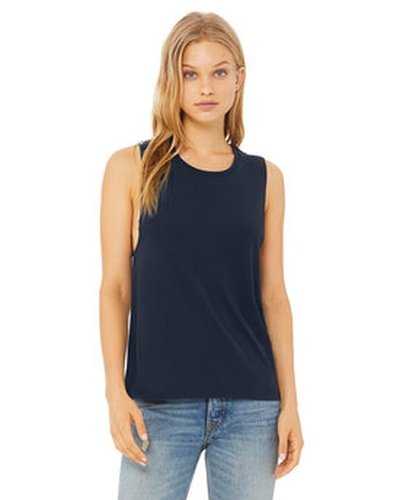 Bella + Canvas B8803 Ladies' Flowy Scoop Muscle Tank - Midnight - HIT a Double