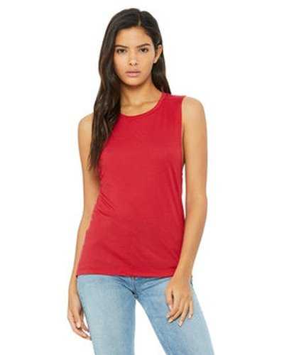 Bella + Canvas B8803 Ladies' Flowy Scoop Muscle Tank - Red - HIT a Double
