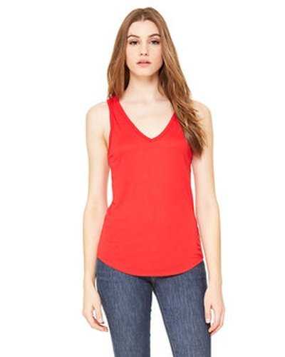 Bella + Canvas B8805 Ladies&#39; Flowy V-Neck Tank - Red - HIT a Double