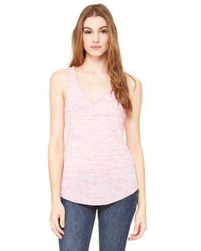 Bella + Canvas B8805 Ladies' Flowy V-Neck Tank - Red Marble - HIT a Double