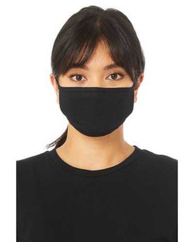 Bella + Canvas TT044 Adult 2-Ply Reusable Face Mask - Black - HIT a Double