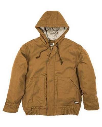 Berne FRHJ01T Men&#39;s Tall Flame-Resistant Hooded Jacket - Brown Duck - HIT a Double