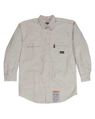Berne FRSH21 Men&#39;s Flame-Resistant Down Plaid Work Shirt - Khaki - HIT a Double