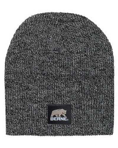Berne H149 Heritage Knit Beanie - Black White - HIT a Double
