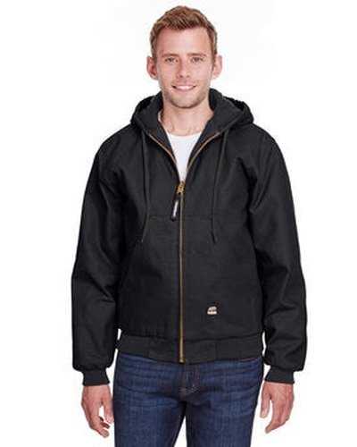 Berne HJ51T Men&#39;s Tall Highland Washed Cotton Duck Hooded Jacket - Black - HIT a Double