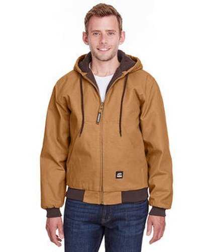 Berne HJ51T Men&#39;s Tall Highland Washed Cotton Duck Hooded Jacket - Brown Duck - HIT a Double