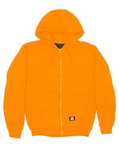 Berne HVF101 Men&#39;s Heritage Thermal-Lined Full-Zip Hooded Sweatshirt - Orange - HIT a Double