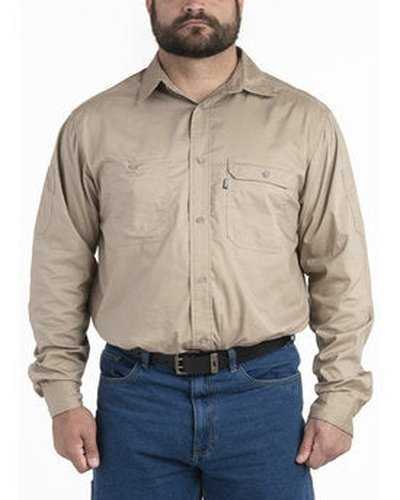 Berne SH21 Men's Utility Lightweight Canvas Woven Shirt - Desert - HIT a Double