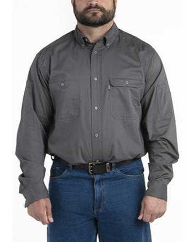 Berne SH21 Men's Utility Lightweight Canvas Woven Shirt - Titanium - HIT a Double