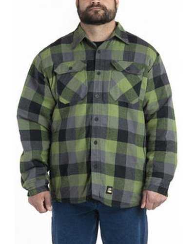 Berne SH69T Men&#39;s Tall Timber Flannel Shirt Jacket - Plaidark Grayeen - HIT a Double