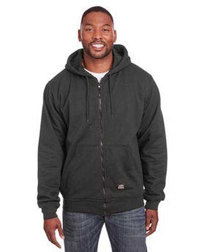 Berne SZ101T Men's Tall Heritage Thermal-Lined Full-Zip Hooded Sweatshirt - Charcoal - HIT a Double